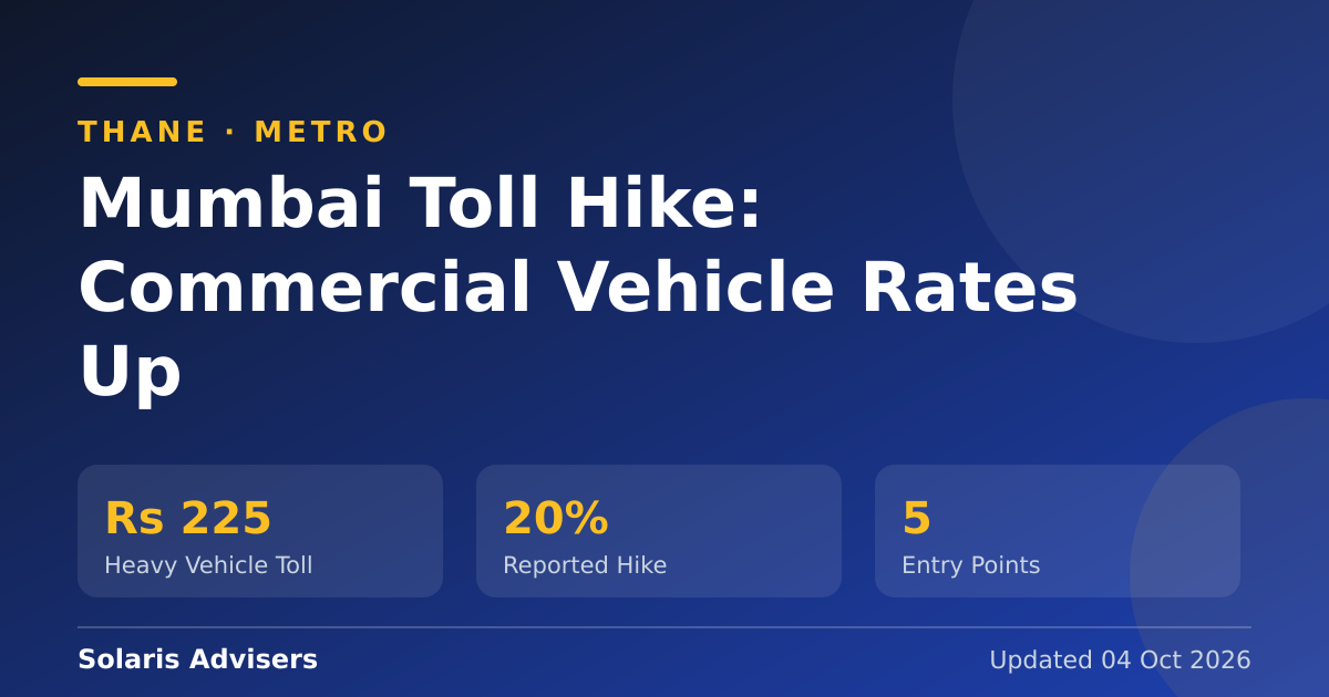Graphic summary: Mumbai Toll Hike: What Thane Residents Need to Know